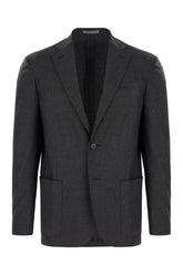 Slate wool blend blazer -  | Wise