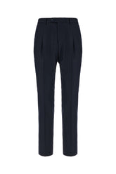 Midnight blue stretch wool pants -  | Wise