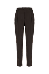 Pantalone in lana stretch testa di moro -  | Wise