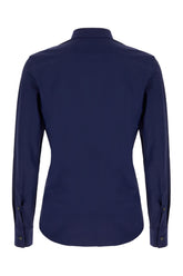 Camicia in nylon stretch blu navy -  | Wise