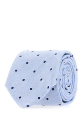 Embroidered silk blend tie -  | Wise