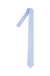 Embroidered silk blend tie -  | Wise