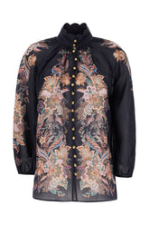 Printed ramie Rhiannon blouse -  | Wise