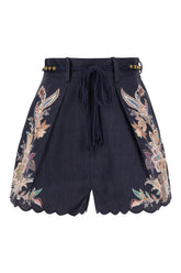 Shorts Rhiannon in lino stampato -  | Wise
