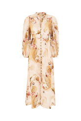 Printed linen Ascension dress -  | Wise
