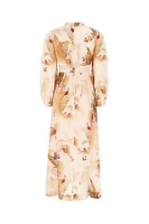 Printed linen Ascension dress -  | Wise
