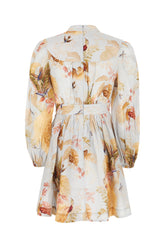 Printed linen Ascension mini dress -  | Wise