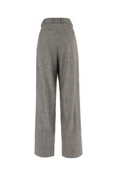 Pantalone in misto lana stretch ricamata -  | Wise