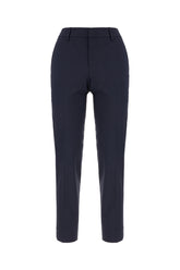 Navy blue stretch wool pants -  | Wise