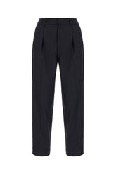 Black stretch wool blend pants -  | Wise