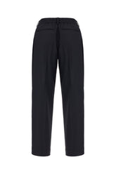 Black stretch wool blend pants -  | Wise