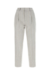 Embroidered stretch wool blend pants -  | Wise