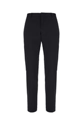 Midnight blue stretch polyester blend pants -  | Wise