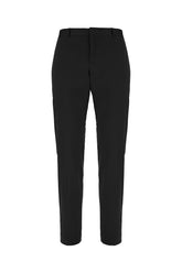 Black stretch polyester blend pants -  | Wise