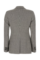 Embroidered wool blend blazer -  | Wise