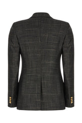 Embroidered wool blend blazer -  | Wise