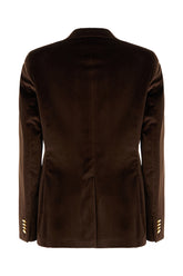 Chocolate velvet blazer -  | Wise