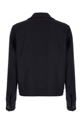 Giubbino in misto lana blu notte -  | Wise