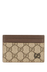 Leather and GG Supreme fabric card holder -  | Wise