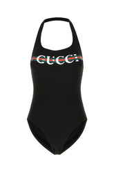 Black stretch nylon swimsuit -  | Wise