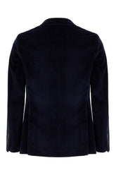 Giacca in misto velluto blu notte -  | Wise