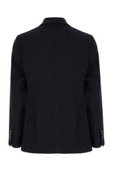 Midnight blue wool blazer -  | Wise