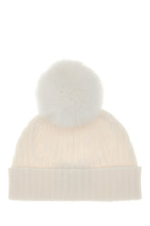 Ivory cashmere beanie hat -  | Wise