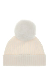 Ivory cashmere beanie hat -  | Wise
