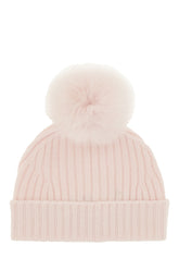 Pastel pink cashmere beanie hat -  | Wise