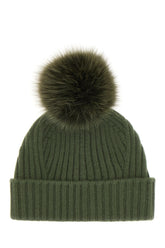Dark green cashmere beanie hat -  | Wise