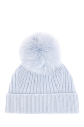 Powder blue cashmere beanie hat -  | Wise