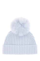 Powder blue cashmere beanie hat -  | Wise
