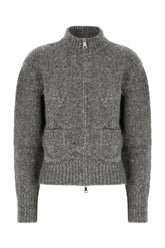 Cardigan in misto mohair grigio melangé -  | Wise