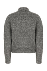Cardigan in misto mohair grigio melangé -  | Wise