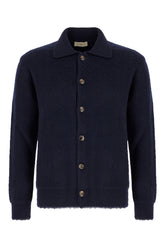 Midnight blue wool cardigan -  | Wise