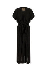 Abito lungo in raso nero -  | Wise