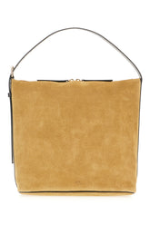 Borsa a spalla in pelle scamosciata ocra -  | Wise