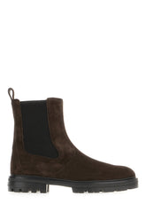 Dark brown suede ankle boots -  | Wise