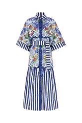 Printed poplin shirt dress -  | Wise