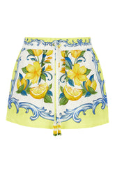 Shorts in lino stampato -  | Wise