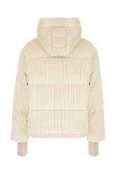 Ivory corduroy Lora down jacket -  | Wise