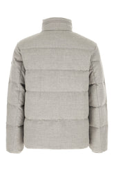 Grey wool blend down jacket -  | Wise