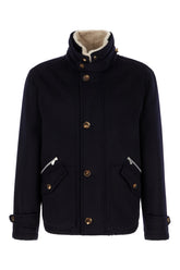 Midnight blue cashmere padded jacket -  | Wise