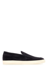 Midnight blue suede loafers -  | Wise