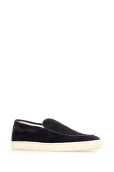 Midnight blue suede loafers -  | Wise