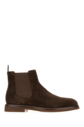 Dark brown suede ankle boots -  | Wise