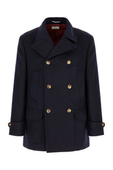 Navy blue wool coat -  | Wise