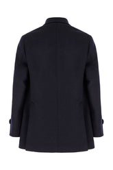 Navy blue wool coat -  | Wise
