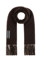 Dark brown wool scarf -  | Wise