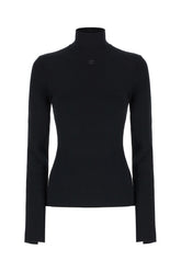 Black viscose blend sweater -  | Wise